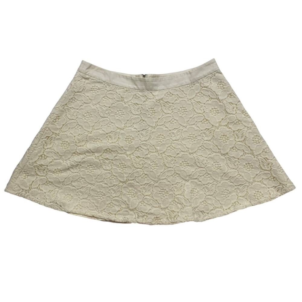 THE LIMITED White Lace A-line Mini Skirt Size 12